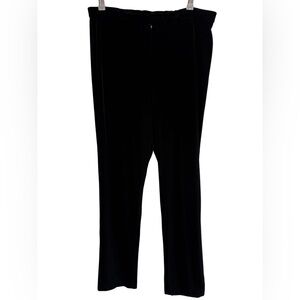 Ralph Lauren sport black stretchy velvet, slim, leg pants, front zip, medium